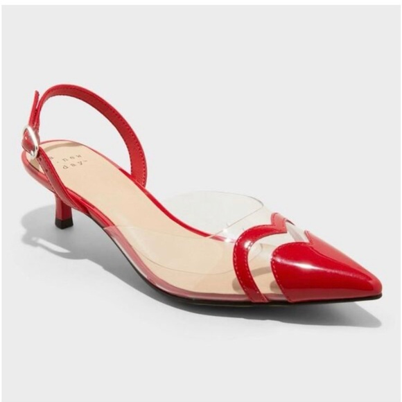 a new day Shoes - Women's Eleanor Heart Slingback Heels - A New Day Red